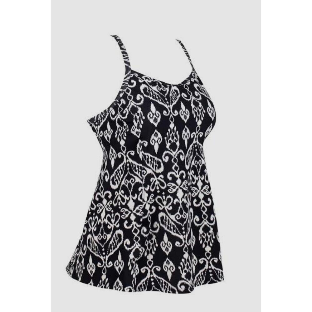 JINXUEER Womens Tankini Top With Adjustable Crossback Straps Size 28 EUC